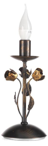 ONLI - Lampada da tavolo CAROLINA 1xE14/6W/230V 40 cm finitura bronzo