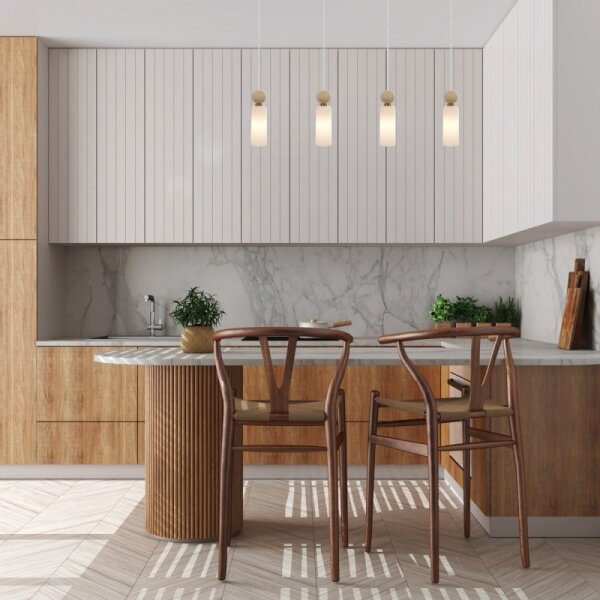 ITALUX PND-95331-4-BRSS - Lampadario sospeso con cavo SANTOS 4xG9/40W/230V dorato