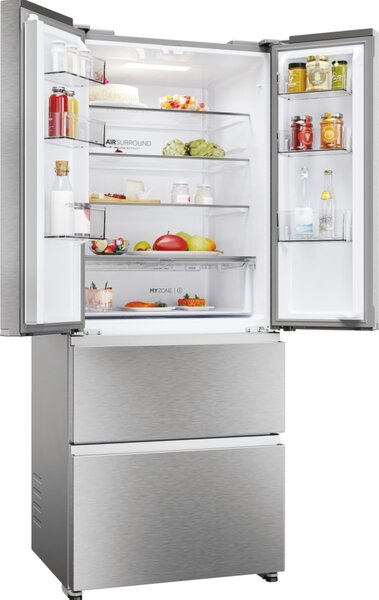 Haier Frigorifero Americano Side by Side Capacit 402 Litri Classe energetica E Raffreddamento No Frost colore Inox - HFR3718ENMM FD 70 Series 3
