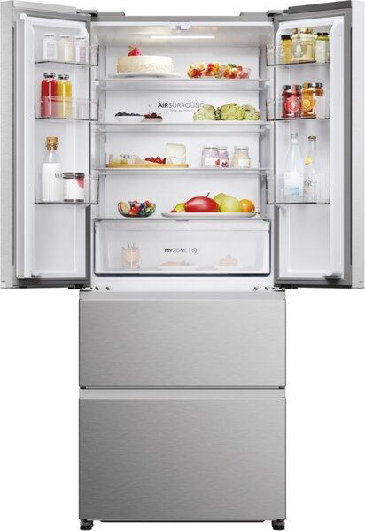 Haier Frigorifero Americano Side by Side Capacit 402 Litri Classe energetica E Raffreddamento No Frost colore Inox - HFR3718ENMM FD 70 Series 3