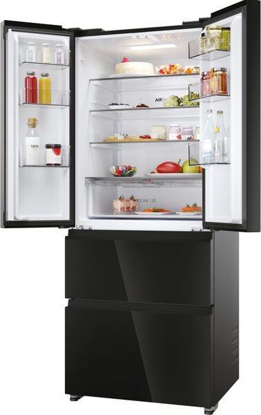 Haier Frigorifero Americano Side by Side Capacit 402 Litri Classe energetica E Raffreddamento No Frost colore Nero - HFR3718ENGB FD 70 Series 3