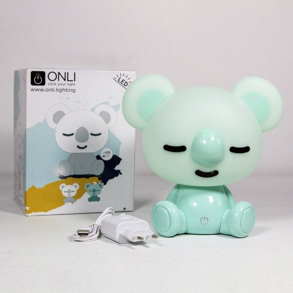 ONLI - LED dimmerabile lampada notturna per bambini PUPPIES LED/3W/230V 20 cm koala/verde