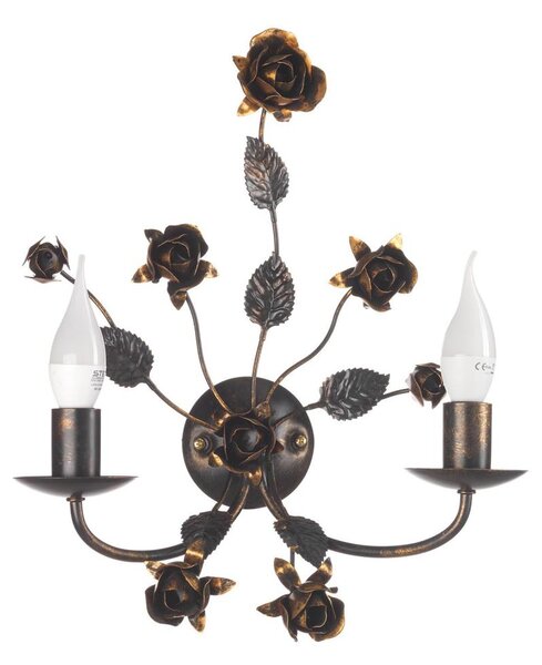 ONLI - Lampada da parete CAROLINA 2xE14/6W/230V bronzo