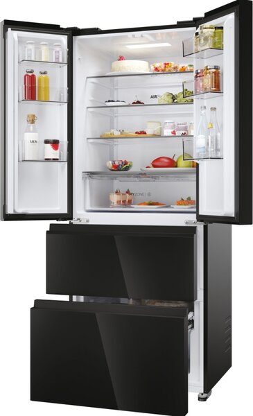 Haier Frigorifero Americano Side by Side Capacit 402 Litri Classe energetica E Raffreddamento No Frost colore Nero - HFR3718ENGB FD 70 Series 3