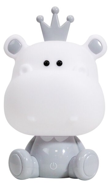 ONLI - Lampada notturna dimmerabile per bambini PUPPIES LED/3W/230V 25 cm ippopotamo/grigio