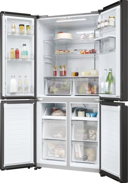 Haier Frigorifero Americano Side by Side Capacit 463 Litri Classe energetica E Raffreddamento No Frost colore Antracite - HCR3818EWPT Cube 83 Seri