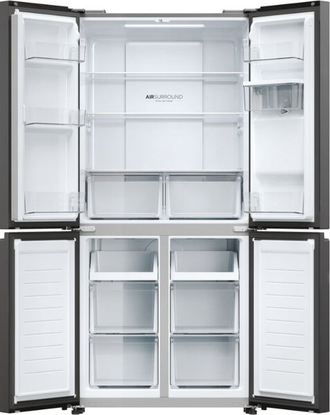 Haier Frigorifero Americano Side by Side Capacit 463 Litri Classe energetica E Raffreddamento No Frost colore Antracite - HCR3818EWPT Cube 83 Seri