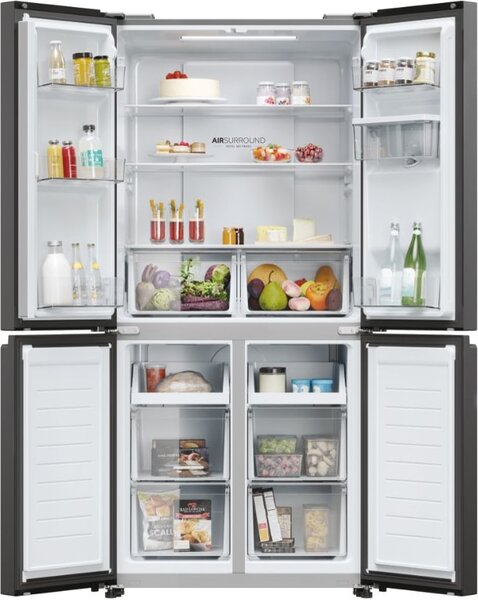 Haier Frigorifero Americano Side by Side Capacit 463 Litri Classe energetica E Raffreddamento No Frost colore Antracite - HCR3818EWPT Cube 83 Seri