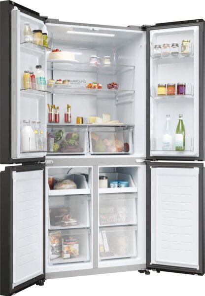 Haier Frigorifero Americano Side by Side Capacit 467 Litri Classe energetica E Raffreddamento No Frost colore Antracite - HCR3818ENPT Cube 83 Seri