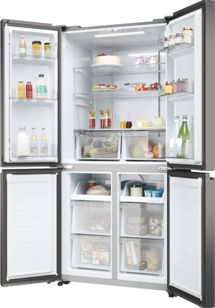 Haier Frigorifero Americano Side by Side Capacit 467 Litri Classe energetica E Raffreddamento No Frost colore Dark Inox - HCR3818ENMD Cube 83 Seri