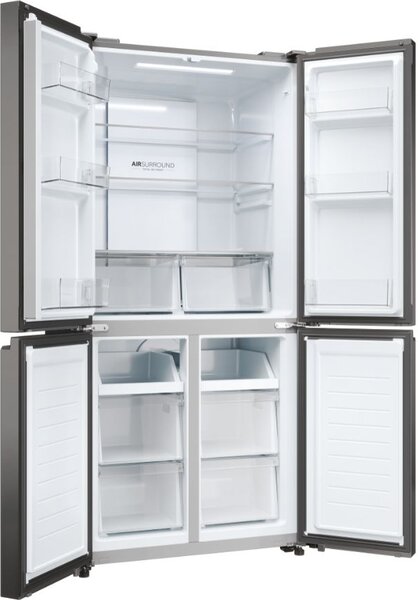 Haier Frigorifero Americano Side by Side Capacit 467 Litri Classe energetica E Raffreddamento No Frost colore Dark Inox - HCR3818ENMD Cube 83 Seri