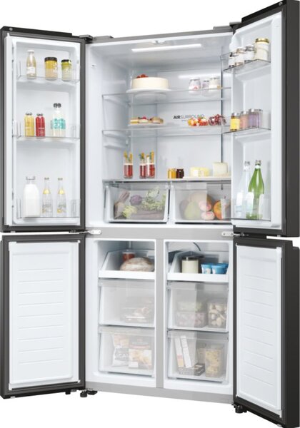 Haier Frigorifero Americano Side by Side Capacit 467 Litri Classe energetica E Raffreddamento No Frost colore Antracite - HCR3818ENPT Cube 83 Seri