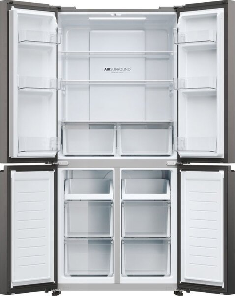 Haier Frigorifero Americano Side by Side Capacit 467 Litri Classe energetica E Raffreddamento No Frost colore Dark Inox - HCR3818ENMD Cube 83 Seri