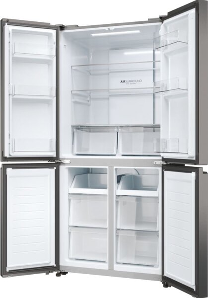 Haier Frigorifero Americano Side by Side Capacit 467 Litri Classe energetica E Raffreddamento No Frost colore Dark Inox - HCR3818ENMD Cube 83 Seri