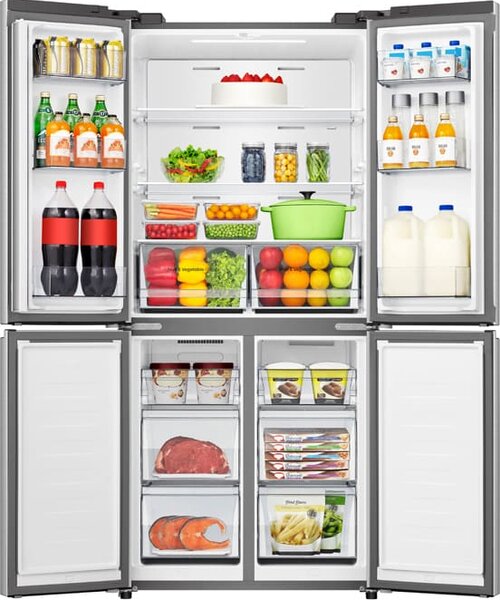 Hisense Frigorifero Americano Side by Side Capacit 499 Litri Classe energetica E Raffreddamento No Frost colore Acciaio Inox - RQ5P470SEIE