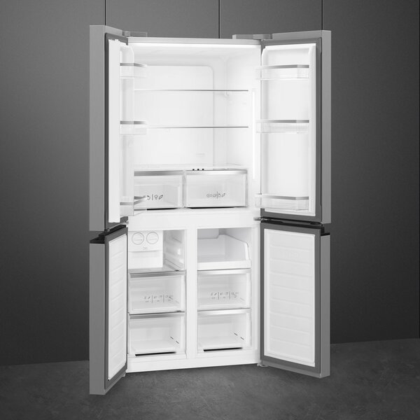 Smeg Frigorifero Americano Side by Side Capacit 488 Litri Classe energetica E Raffreddamento No Frost colore Inox - FQI48XE