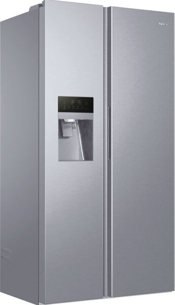 Haier Frigorifero Americano Side by Side Capacit 515 Litri Classe energetica F Raffreddamento No Frost colore Argento - HSOGPIF9183 SBS 90 Serie 3