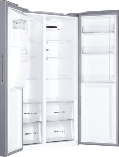 Haier Frigorifero Americano Side by Side Capacit 515 Litri Classe energetica F Raffreddamento No Frost colore Argento - HSOGPIF9183 SBS 90 Serie 3
