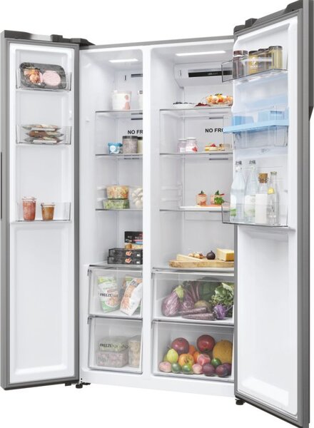 Haier Frigorifero Americano Side by Side Capacit 521 Litri Classe energetica D Raffreddamento No Frost colore Inox - HSR5918DWMP SBS 90 Serie 5
