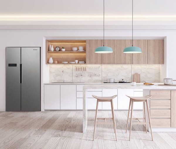 Candy Frigorifero Americano Side by Side Capacit 521 Litri Classe energetica E Raffreddamento No Frost colore Inox - CHSVN 174X