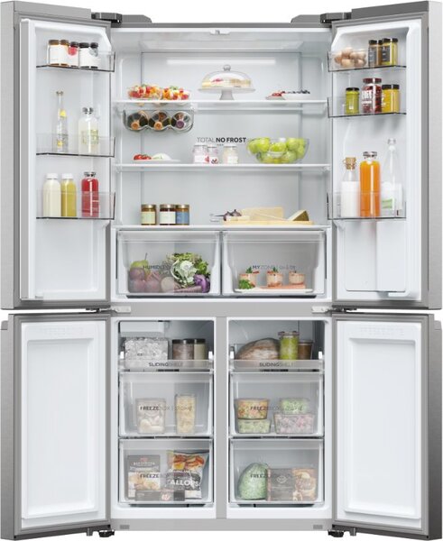Haier Frigorifero Americano Side by Side Capacit 528 Litri Classe energetica E Raffreddamento No Frost colore Inox - HCR5919EHMP Cube 90 Serie 5