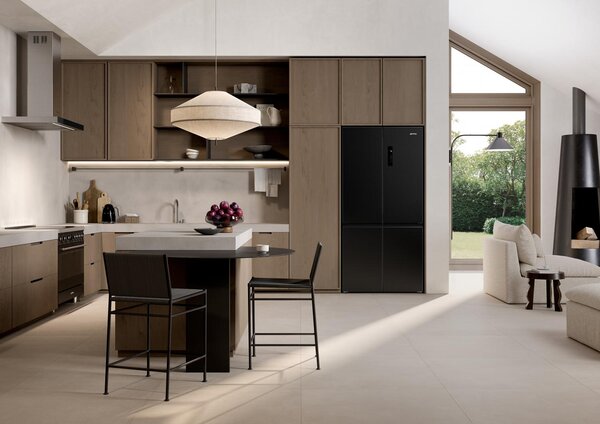 Smeg Frigorifero Americano Side by Side Capacit 522 Litri Classe energetica D Raffreddamento No Frost colore Nero - FQI60KD