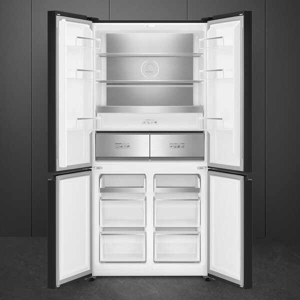 Smeg Frigorifero Americano Side by Side Capacit 522 Litri Classe energetica D Raffreddamento No Frost colore Nero - FQI60KD