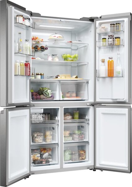 Haier Frigorifero Americano Side by Side Capacit 528 Litri Classe energetica E Raffreddamento No Frost colore Inox - HCR5919EHMP Cube 90 Serie 5