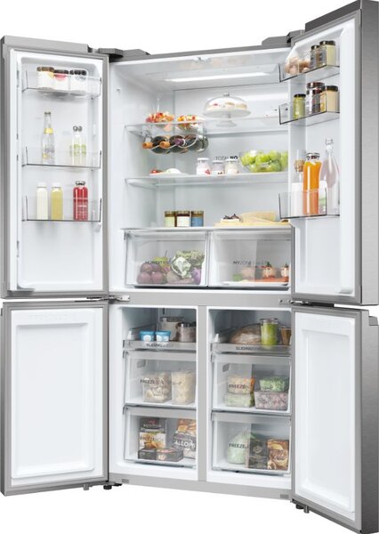 Haier Frigorifero Americano Side by Side Capacit 528 Litri Classe energetica E Raffreddamento No Frost colore Platino / Inox - HCR5919ENMP