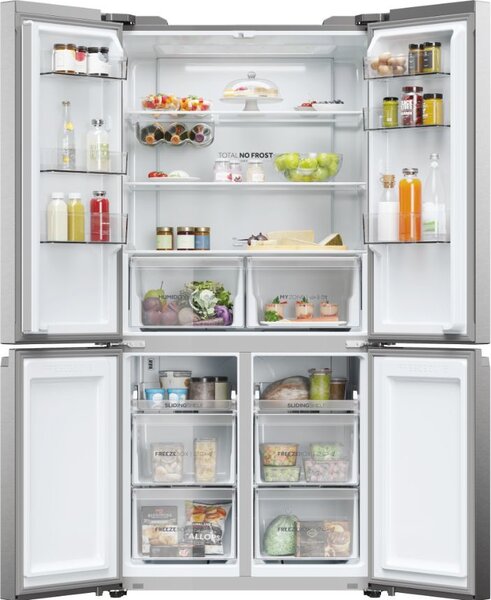 Haier Frigorifero Americano Side by Side Capacit 528 Litri Classe energetica E Raffreddamento No Frost colore Platino / Inox - HCR5919ENMP