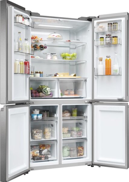 Haier Frigorifero Americano Side by Side Capacit 528 Litri Classe energetica E Raffreddamento No Frost colore Platino / Inox - HCR5919ENMP