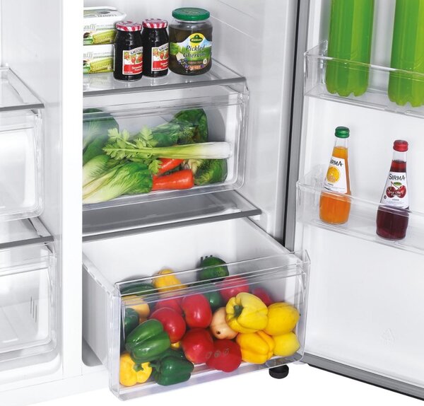 Candy Frigorifero Americano Side by Side Capacit 532 Litri Classe energetica E Raffreddamento No Frost colore Acciaio Inox - CHSVN-174X