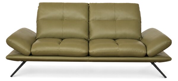 Divano Nexus Pelle Primo Fiore Premium - Schienali Mobili, Braccioli Ripiegabili
