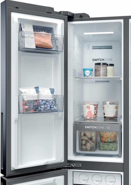 Haier Frigorifero Americano Side by Side Capacit 573 Litri Classe energetica E Raffreddamento No Frost colore Nero - HSPR79F18EWMB SBS 3D