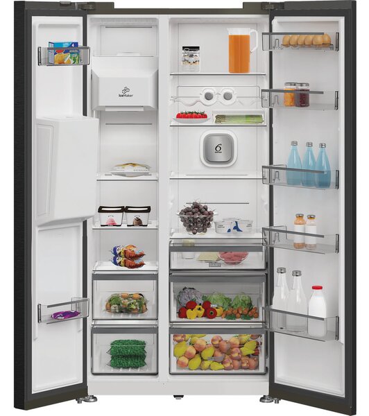 Whirlpool Frigorifero Americano Side by Side Capacit 578 Litri Classe energetica D Raffreddamento No Frost colore Nero - WHG2 6574W XK5E
