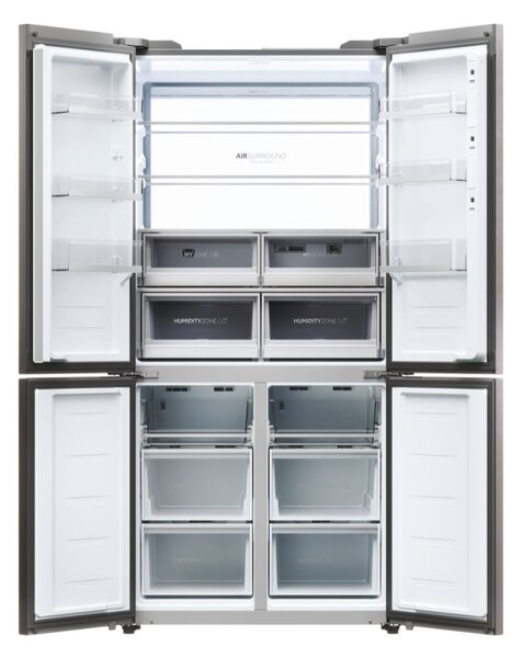 Haier Frigorifero Americano Side by Side Capacit 586 Litri Classe energetica E Raffreddamento No Frost colore Nero - HCW9919ESGB Cube 90 Serie 9