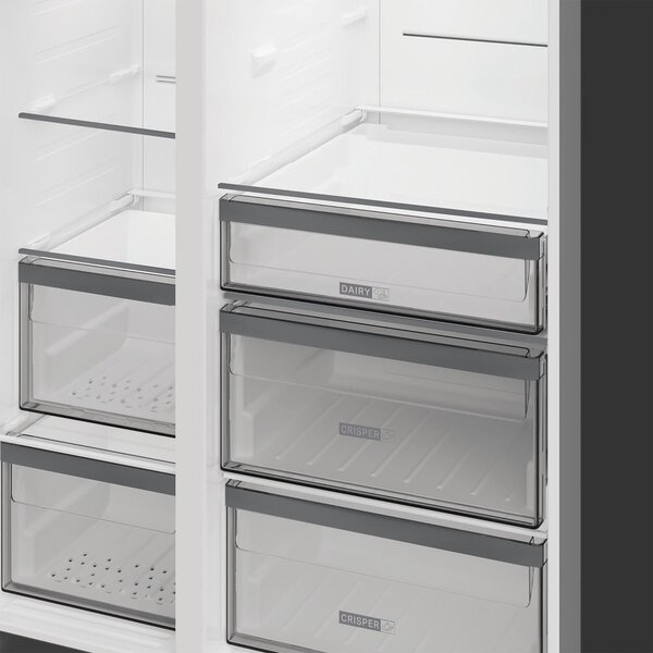 Whirlpool Frigorifero Americano Side by Side Capacit 578 Litri Classe energetica D Raffreddamento No Frost colore Nero - WHG2 6574W XK5E