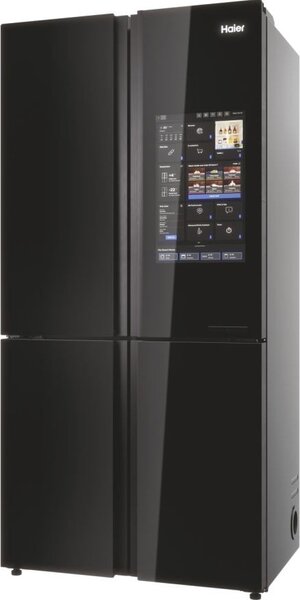 Haier Frigorifero Americano Side by Side Capacit 586 Litri Classe energetica E Raffreddamento No Frost colore Nero - HCW9919ESGB Cube 90 Serie 9