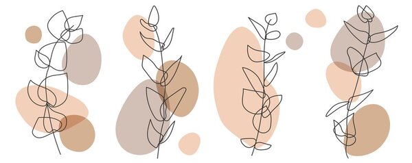 Stampa su tela – Natura morta minimalista di piantine