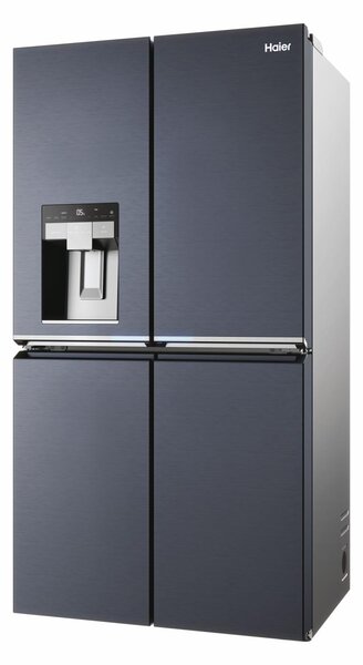 Haier Frigorifero Americano Side by Side Capacit 601 Litri Classe energetica E Raffreddamento No Frost colore Nero - HCR7918EIMB Cube 90 Series 7