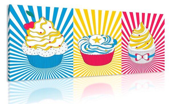 Stampa su tela – Cupcakes pop art