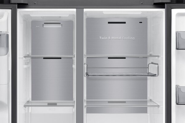 Samsung Frigorifero Americano Side by Side Capacit 614 Litri Classe energetica E Raffreddamento No Frost colore Acciaio Inox - RS90F66BETEF