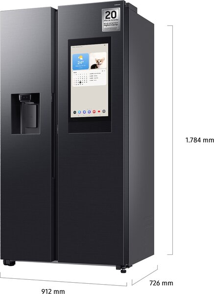 Samsung Frigorifero Americano Side by Side Capacit 614 Litri Classe energetica E Raffreddamento No Frost colore Nero - RS90F66BEFEF Series 9