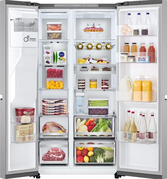 Lg Frigorifero Americano Side by Side Capacit 623 Litri Classe energetica B Raffreddamento No Frost colore Acciaio Inox - GSLE91MBAB.AMBQEUR