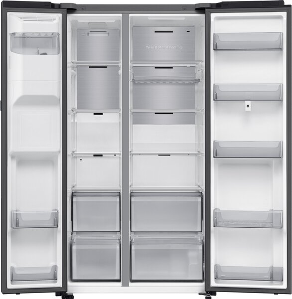 Samsung Frigorifero Americano Side by Side Capacit 614 Litri Classe energetica E Raffreddamento No Frost colore Nero - RS90F66BEFEF Series 9