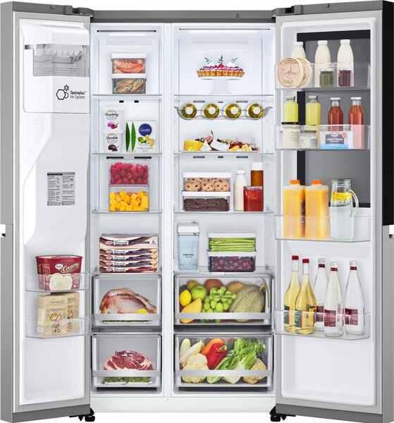 Lg Frigorifero Americano Side by Side Capacit 635 Litri Classe energetica E Raffreddamento No Frost colore Argento - GSGV81PYLL.APYQEUR InstaView