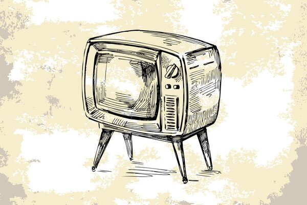 Carta da parati – Televisore retrò