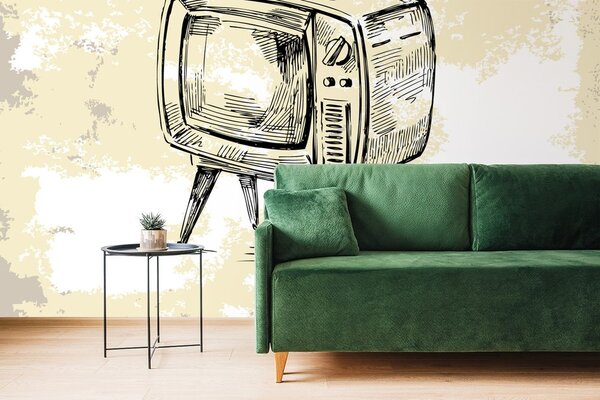 Carta da parati – Televisore retrò