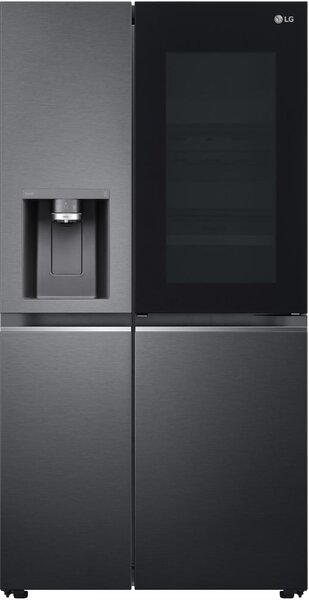 Lg Frigorifero Americano Side by Side Capacit 635 Litri Classe energetica E Raffreddamento Total No Frost colore Nero - GSXV91MCAE