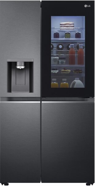 Lg Frigorifero Americano Side by Side Capacit 635 Litri Classe energetica E Raffreddamento Total No Frost colore Nero - GSXV91MCAE